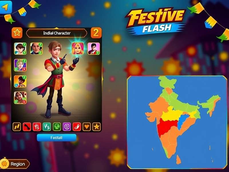 Map showing Festive Flash Pro popularity across Indian regions