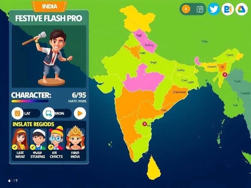 Festive Flash Pro gameplay screenshot showing vibrant Indian festival theme